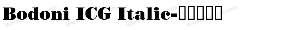 Bodoni ICG Italic字体转换